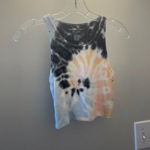American Eagle tie dye cropped tank top.